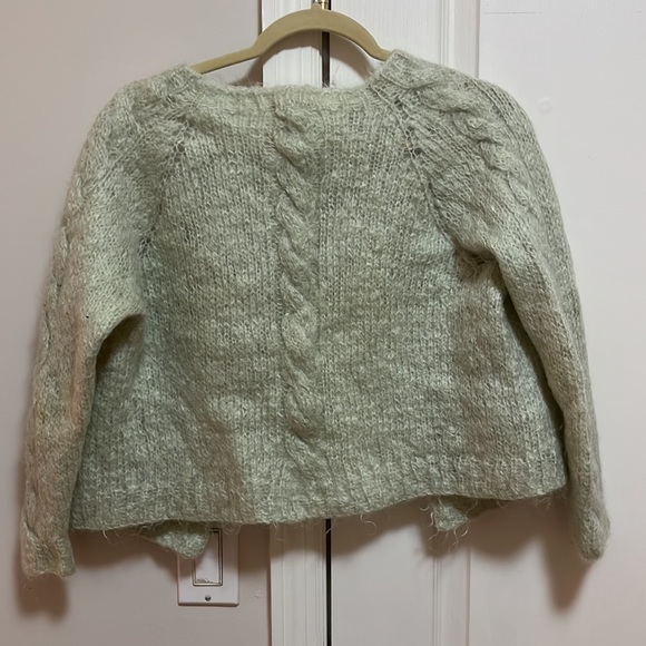 Mint green fuzzy cardigan - Picture 4 of 4